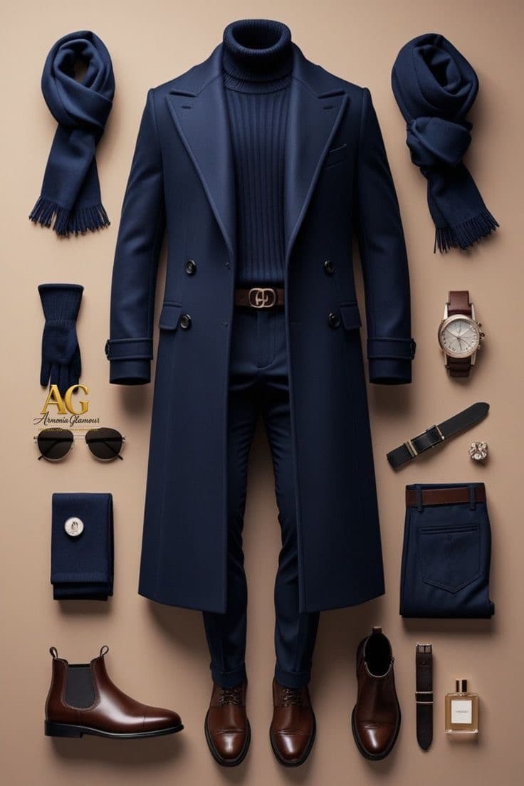 Men’s Signature Luxury Overcoat Ensemble 2