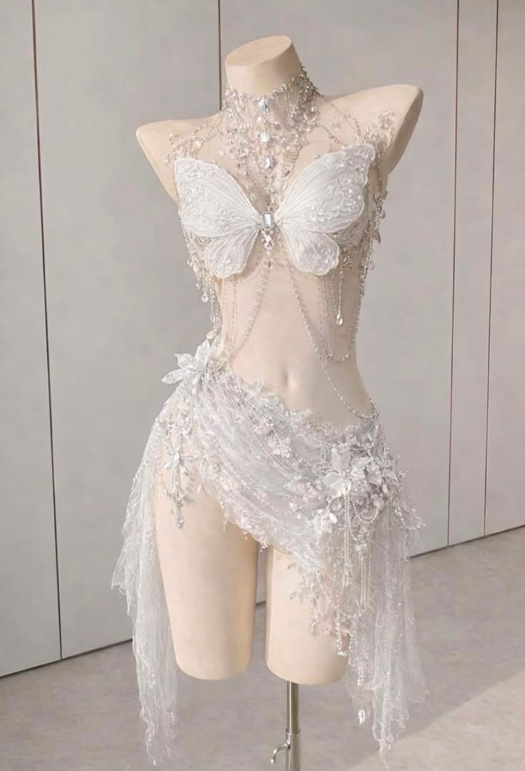 White Butterfly Crystal Fantasy Set